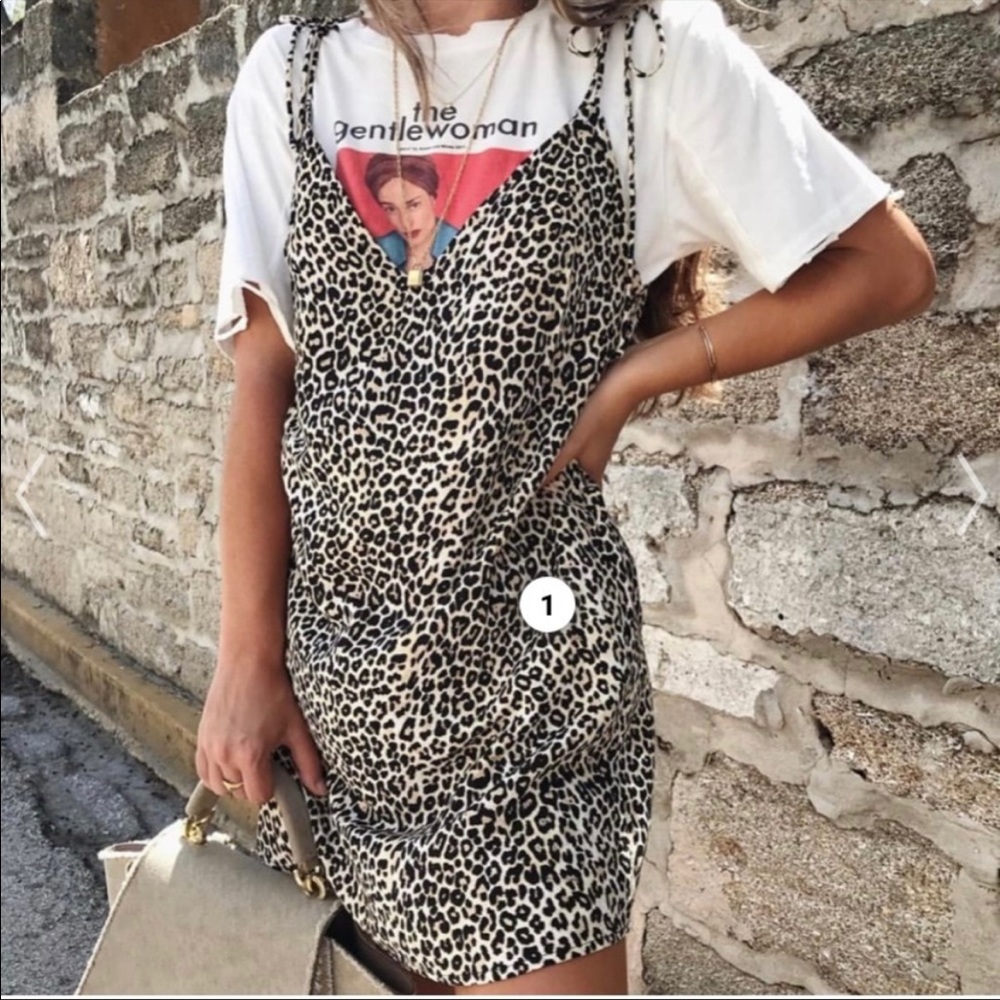 Motel Leopard Slip Dress